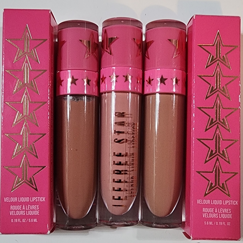 3 Pack Jeffree Star Velour Lipstick Christmas Cookie, Mannequin and Skin Tight